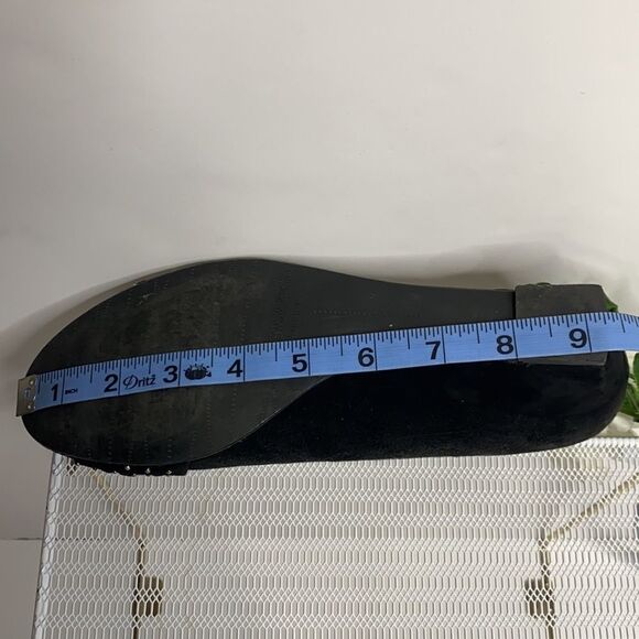 Stuart Weitzman Black Dotsun Suede Bow Low‎ Wedge Heels Shoes Black 7 - Picture 12 of 15